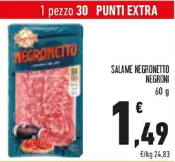 Conad Salame negronetto NEGRONI offerta