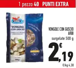 Conad Vongole con guscio ARBI offerta