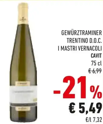 Conad Gewürztraminer trentino d.o.c. i mastri vernacoli cavit offerta