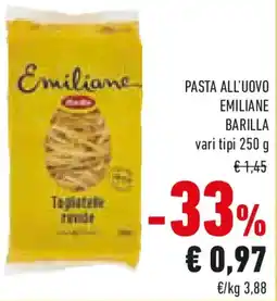 Conad Pasta all'uovo emiliane BARILLA offerta