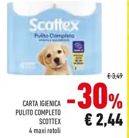 Conad Carta igienica pulito completo SCOTTEX offerta