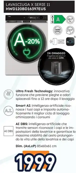Haier LAVASCIUGA X SERIE 11 HWD120BD16397EUS