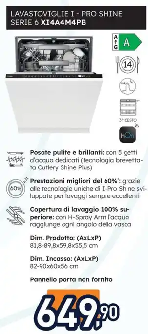 Haier LAVASTOVIGLIE I - PRO SHINE SERIE 6 XI4A4M4PB
