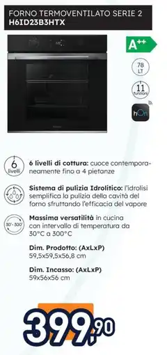 Unieuro Haier FORNO TERMOVENTILATO SERIE 2 H61D23B3HTX offerta