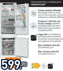 Unieuro Haier FRIGORIFERO COMBINATO HBQW5518E offerta