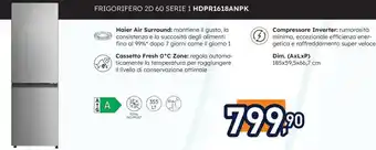 Haier FRIGORIFERO 2D 60 SERIE 1 HDPR1618ANPK