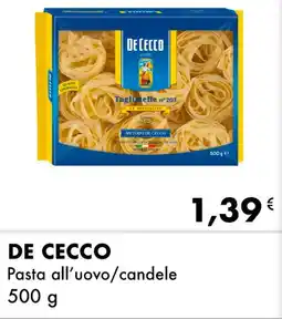 Iper Tosano DE CECCO Pasta all'uovo/candele offerta