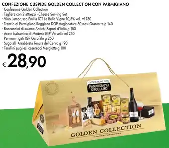 Confezione cuspide golden collection con parmigiano