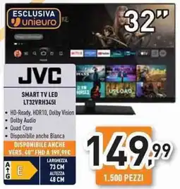 Unieuro JVC SMART TV LED LT32VRH345I offerta