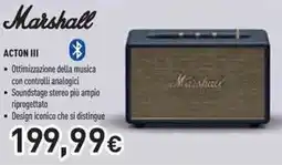 Unieuro Marshall ACTON III offerta