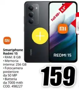 MediaWorld Xiaomi Smartphone Redmi 15 offerta