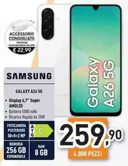 Unieuro SAMSUNG GALAXY A26 56 offerta