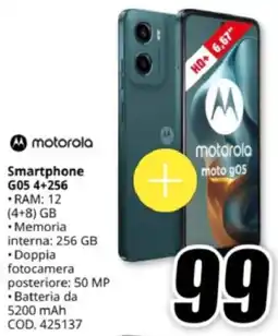 MediaWorld motorola Smartphone G05 4+256 offerta