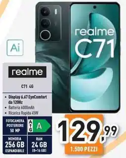 Unieuro realme C71 4G offerta