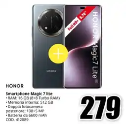 MediaWorld HONOR Smartphone Magic 7 lite offerta