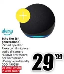 MediaWorld alexa Echo Dot (5^ generazione) offerta