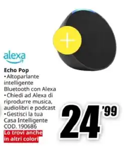 MediaWorld alexa Echo Pop offerta