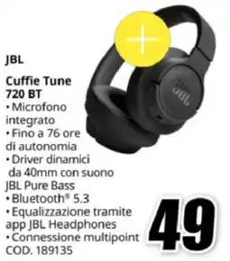 MediaWorld JBL Cuffie Tune 720 BT offerta
