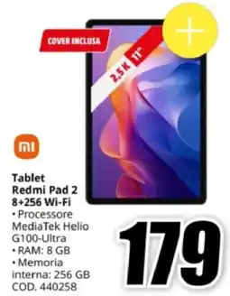 MediaWorld Xiaomi Tablet Redmi Pad 2 8+256 Wi-Fi offerta