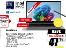MediaWorld SAMSUNG Convertibile Galaxy Book5 360 offerta