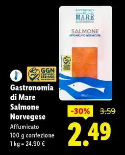 Lidl Gastronomia di Mare Salmone norvegese offerta