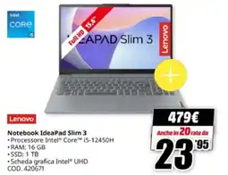 MediaWorld Lenovo Notebook IdeaPad Slim 3 offerta