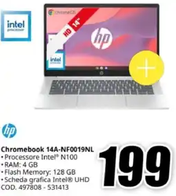 MediaWorld hp Chromebook 14A-NF0019NL offerta
