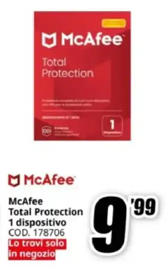MediaWorld McAfee Total Protection 1 dispositivo offerta