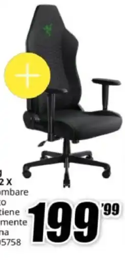 MediaWorld RAZER Sedia Gaming Iskur V2 X offerta