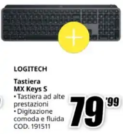 MediaWorld LOGITECH Tastiera MX Keys S offerta