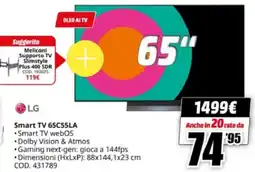 MediaWorld LG Smart TV 65C55LA offerta
