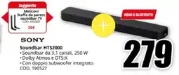 MediaWorld SONY Soundbar HTS2000 offerta