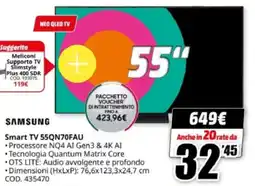 MediaWorld SAMSUNG Smart TV 55QN70FAU offerta