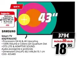 MediaWorld SAMSUNG Smart TV 43Q7FAUUXZ offerta