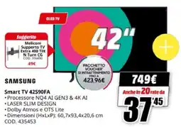 MediaWorld SAMSUNG Smart TV 42S90FA offerta