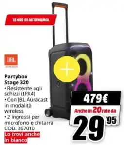 MediaWorld JBL Partybox Stage 320 offerta