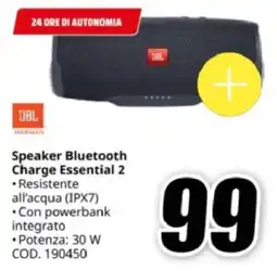 MediaWorld JBL Speaker Bluetooth Charge Essential 2 offerta