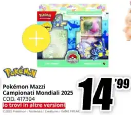 MediaWorld Pokémon Mazzi Campionati Mondiali 2025 offerta