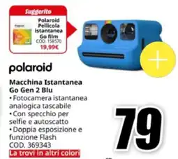 MediaWorld polaroid Macchina Istantanea Go Gen 2 Blu offerta