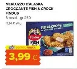 Tigre Merluzzo d'alaska croccante fish & crock FINDUS offerta