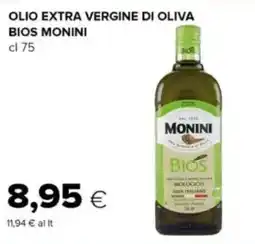 Tigre Olio extra vergine di oliva bios monini offerta