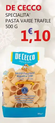 Caramico De cecco specialita' pasta varie trafile offerta