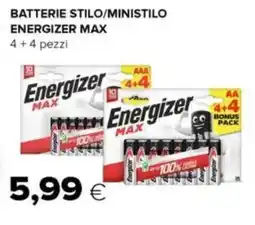 Tigre Batterie stilo/ministilo ENERGIZER MAX offerta