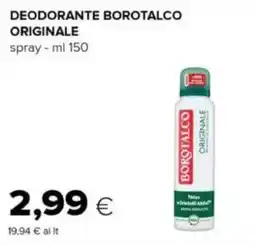 Tigre Deodorante borotalco originale spray offerta