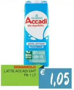 Caramico Granarolo latte accadi uht 1% offerta