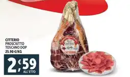 Deco Supermercati Citterio prosciutto toscano DOP offerta