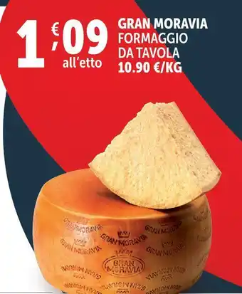Deco Supermercati Gran moravia formaggio da tavola offerta