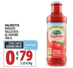 Deco Supermercati Valfrutta passata vellutata al vapore offerta
