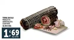 Deco Supermercati Terre ducali pancetta arrotolata con pepe offerta