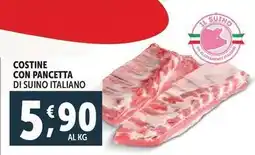 Deco Supermercati Costine con pancetta di suino italiano offerta